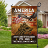 America Home Of The Brave - 250 Years of Freedom Custom Family Name Garden Flag CH07 910414