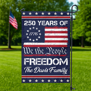 We The People Freedom Personalized Garden Flag HA75 897440