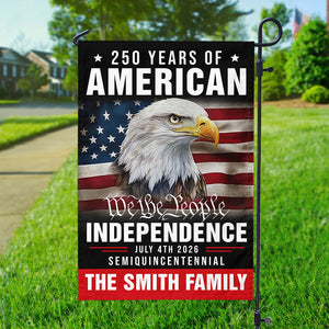 Custom Family Name America 250th Anniversary We The People Eagle Garden Flag CH07 896880