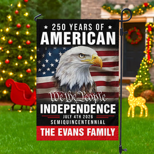 Custom Family Name America 250th Anniversary We The People Eagle Garden Flag CH07 896880