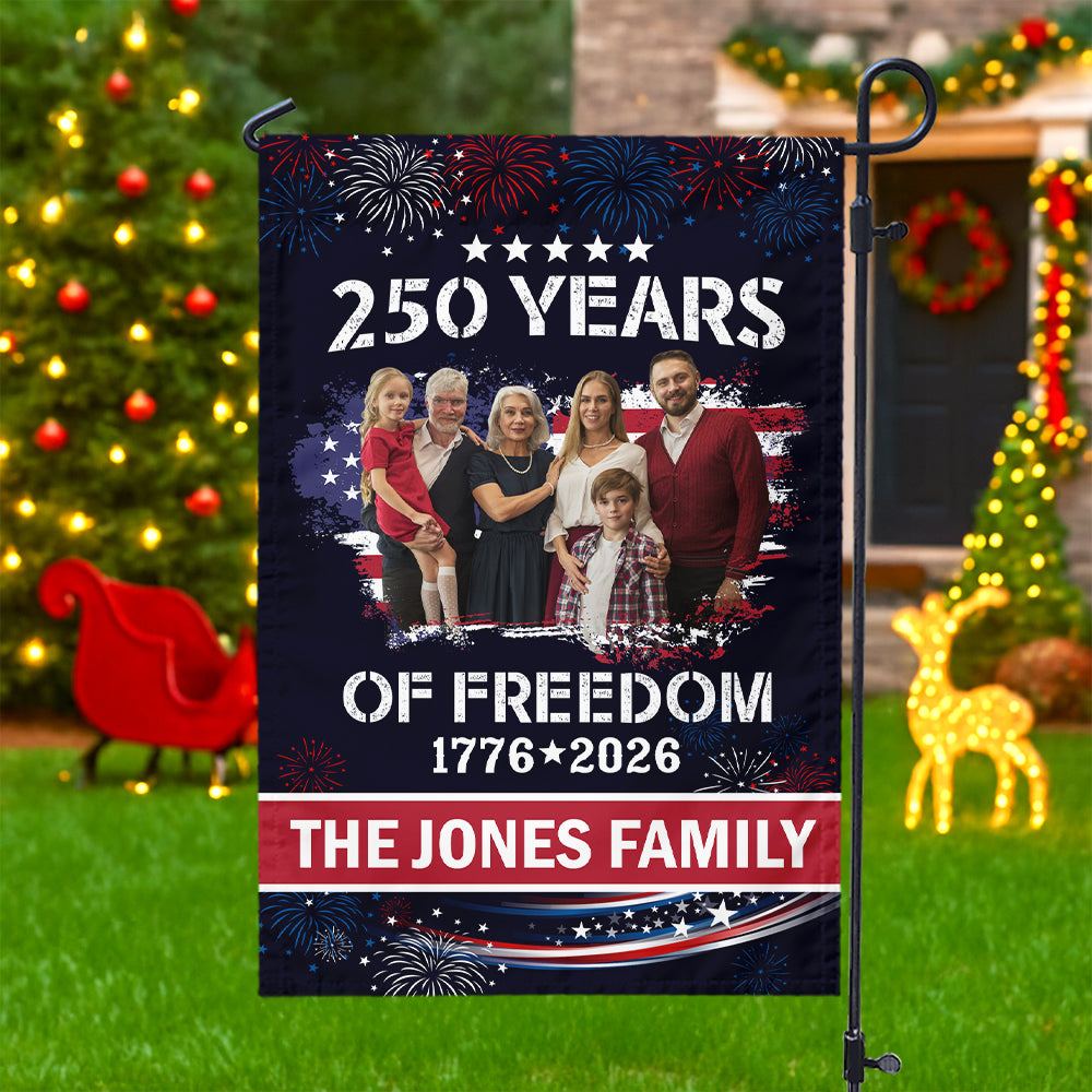 Custom Family Photo Celebrate 250 Years of America Garden Flag CH07 899286