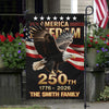 Custom Family Name 250th U.S. Independence Anniversary Personalized Garden Flag HA75 898772