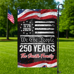 Custom 250 Years USA 250th Birthday 1776-2026 Eagle Garden Flag Gift for Family HO82 894618