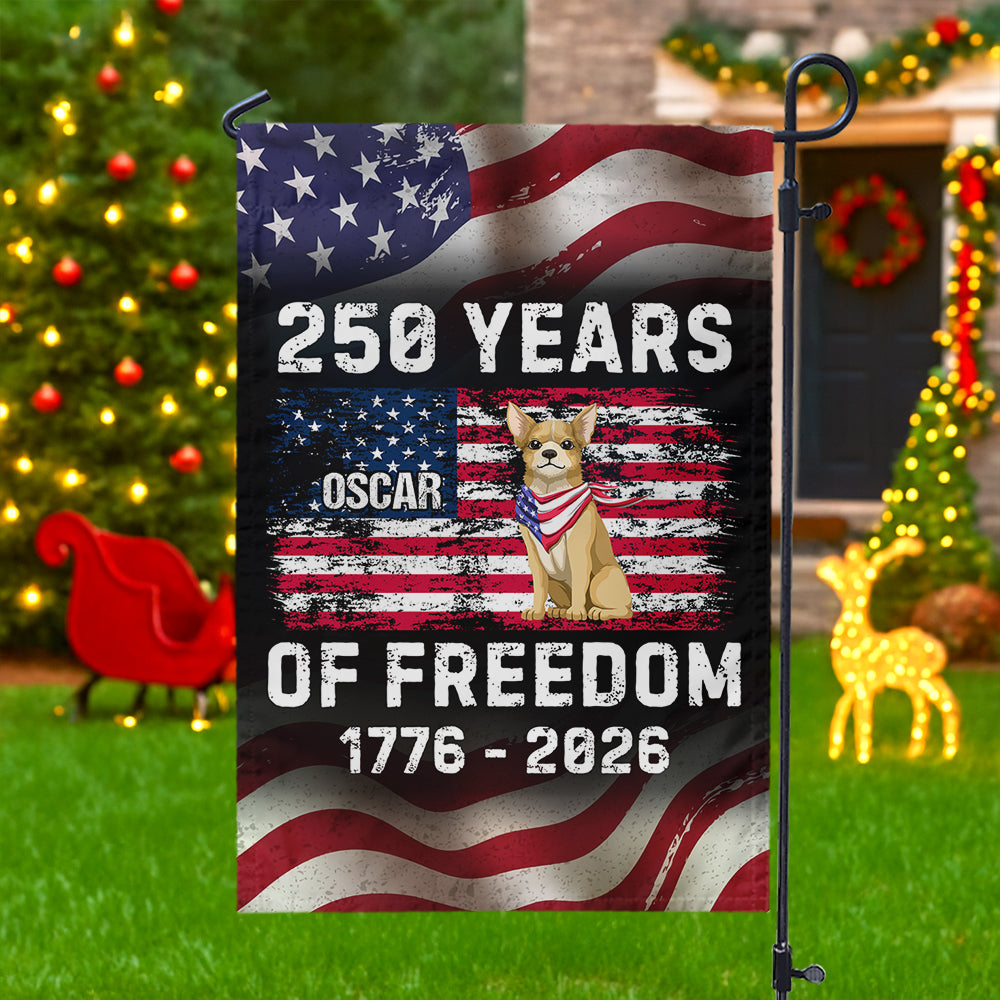 Custom Dog America 250 of Freedom Garden Flag For Dog Lovers LM32 895321