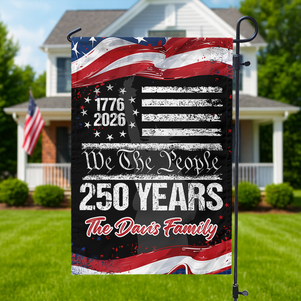 Custom 250 Years USA 250th Birthday 1776-2026 Eagle Garden Flag Gift for Family HO82 894618