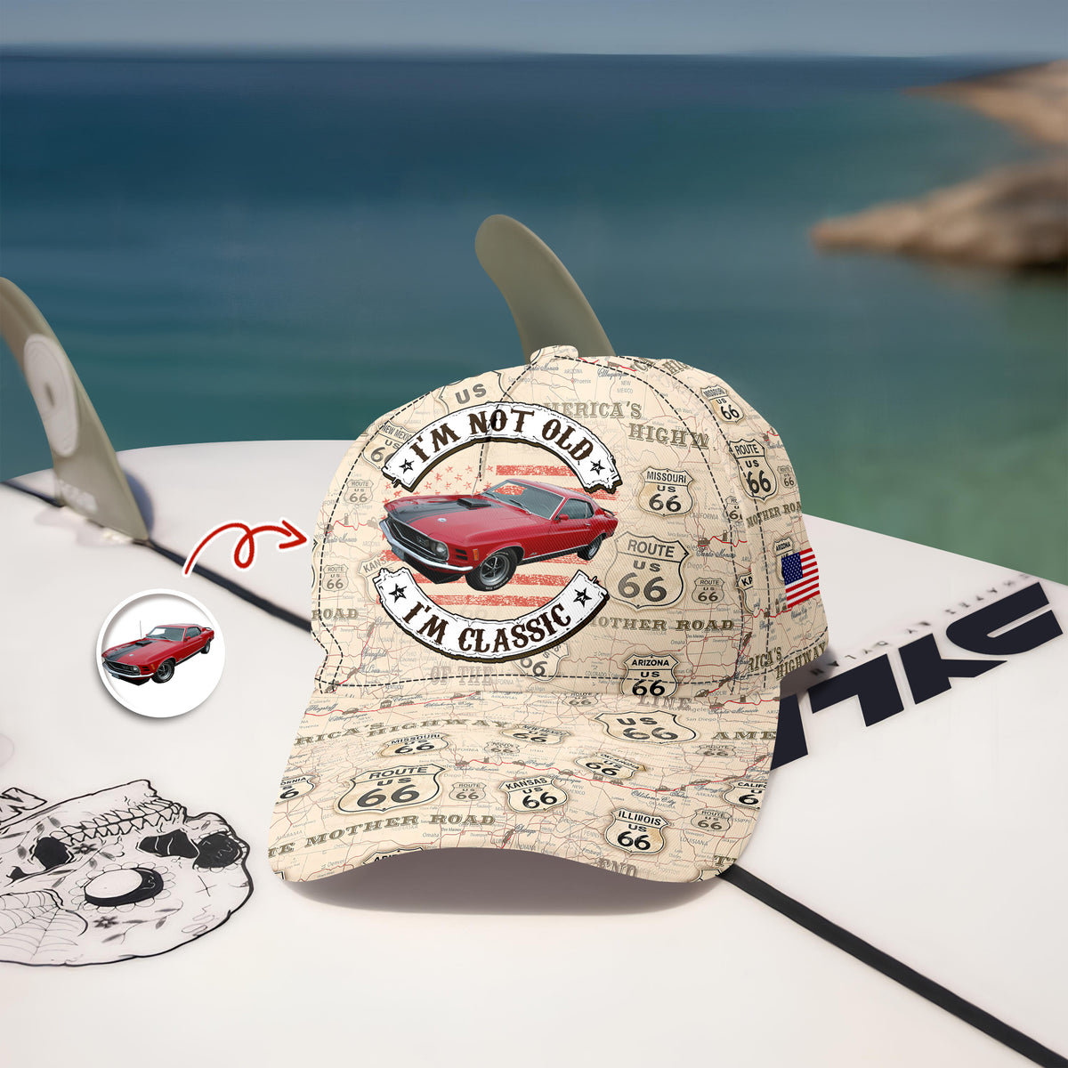 This Is How I Roll - Custom Vehicle Photo Upload Car Route 66 Classic Cap CH07 896384