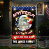 Custom Family Happy Birthday Land Of Free Led Garden Flag Independence Day Decor HA75 898338