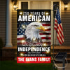 Custom Family Name America 250th Anniversary We The People Eagle LED Garden Flag CH07 899076