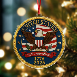 USA 250th Anniversary Eagle USA Flag Acrylic Ornaments Patriotic Gifts For Christmas CH07 899208