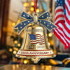 USA 250th Anniversary Bell Acrylic Ornament American Independence Christmas Gift CH07 899212