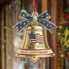 USA 250th Anniversary Bell Acrylic Ornament American Independence Christmas Gift CH07 899212