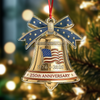 USA 250th Anniversary Bell Acrylic Ornament American Independence Christmas Gift CH07 899212