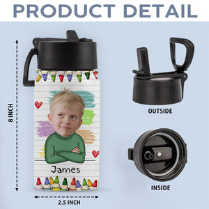 Personalized Back To School I Am Kind Kids Water Bottle With Straw TH10 894187