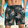 Custom Dog Photo Floral Aloha Pattern Beach Shorts - Gift for Dog Lovers HO82 902414