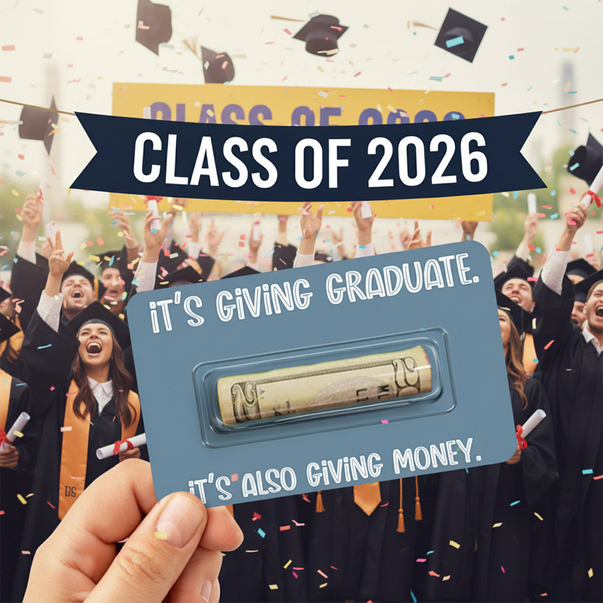 Personalized Congrats Grad! Money Holder Card Graduation's Day TH10 898497