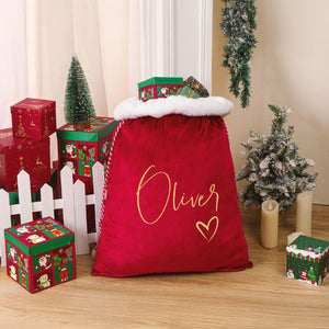 Personalized Christmas Family Santa Bag, Santa Sack with Name For Kids CH07 896472