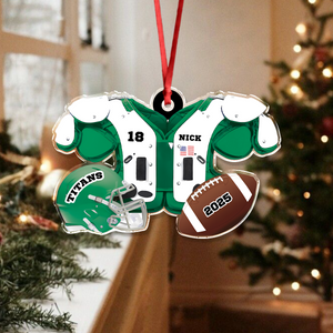 Custom Name Football American Christmas Personalized  Acrylic Ornament HA75 897664