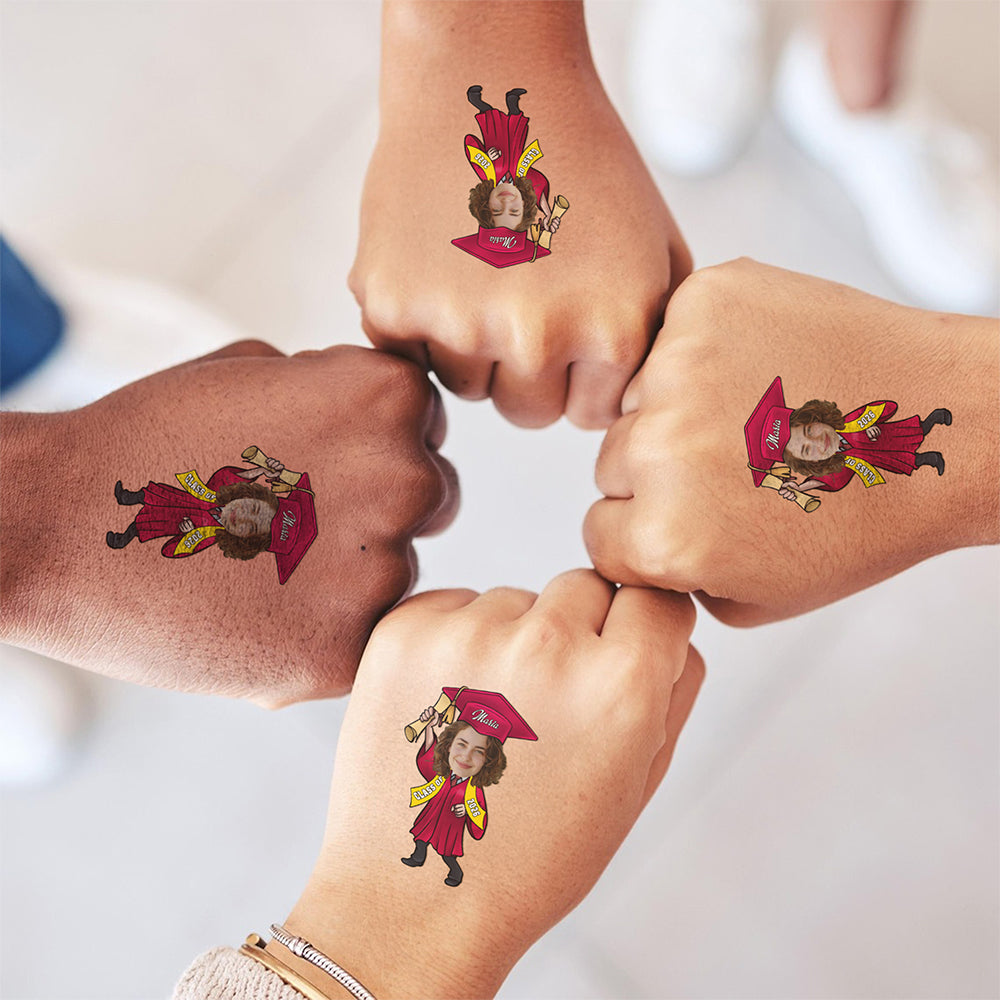 Custom Photo Graduate Personalized Temporary Tattoos Graduation Day Party Decor HO82 901466