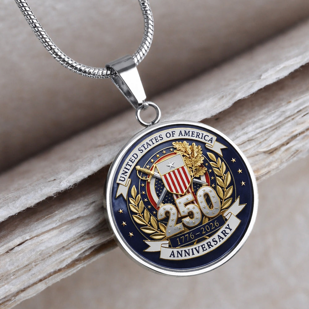 United State 250 Anniversary 1776 - 2026 Circle Necklace TH10 169455