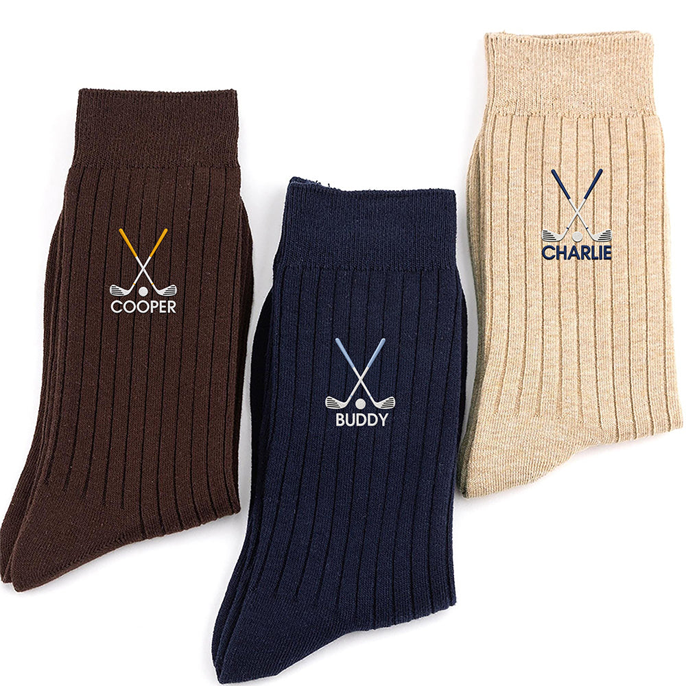 Personalized Name Embroidered Socks, Unique Golf Enthusiast Gift, Golfers and Coaches Gift HO82 903274