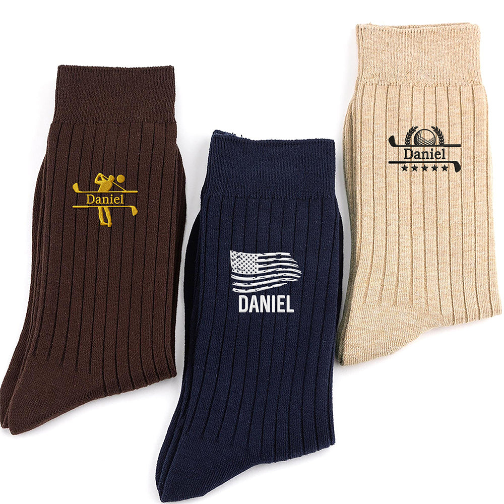 Personalized Embroidered Socks Gift for Golfer, Golf Lovers HA75 921920