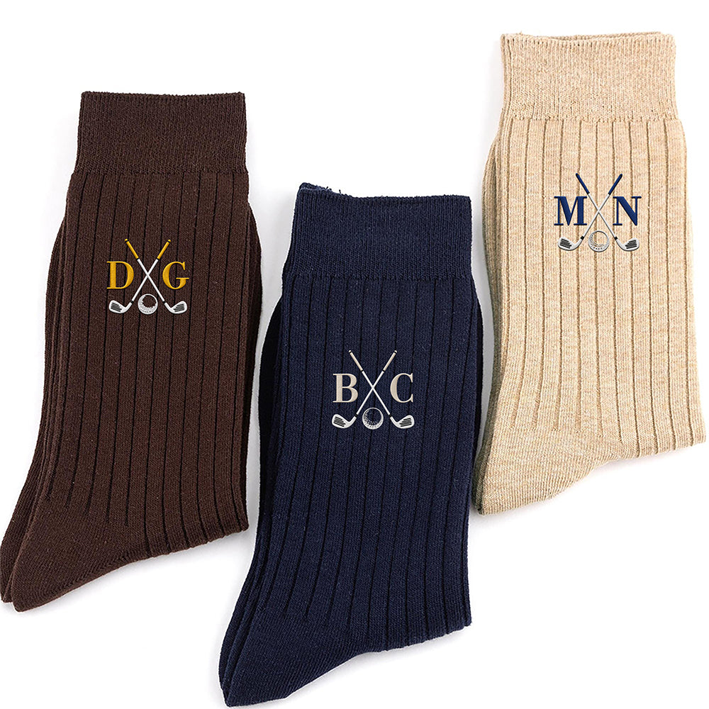 Personalized Monogram Embroidered Socks, Unique Golf Enthusiast Gift, Golfers and Coaches Gift HO82 903278