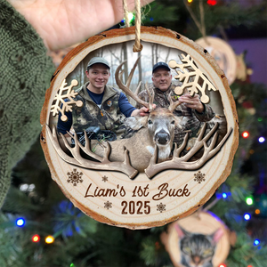 Custom Hunting Photo Wood Slice Christmas Ornament Christmas Tree Decoration TH10 896685