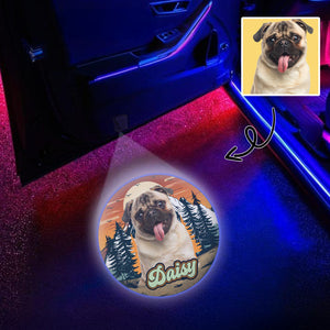 Custom Dog Photo Camping Hiking Car Door Projector Light HO82 894372