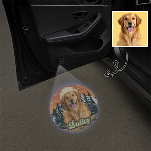 Custom Dog Photo Camping Hiking Car Door Projector Light HO82 894372