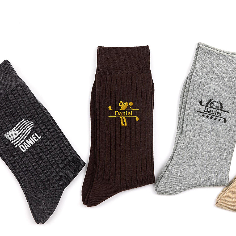 Personalized Embroidered Socks Gift for Golfer, Golf Lovers HA75 921920
