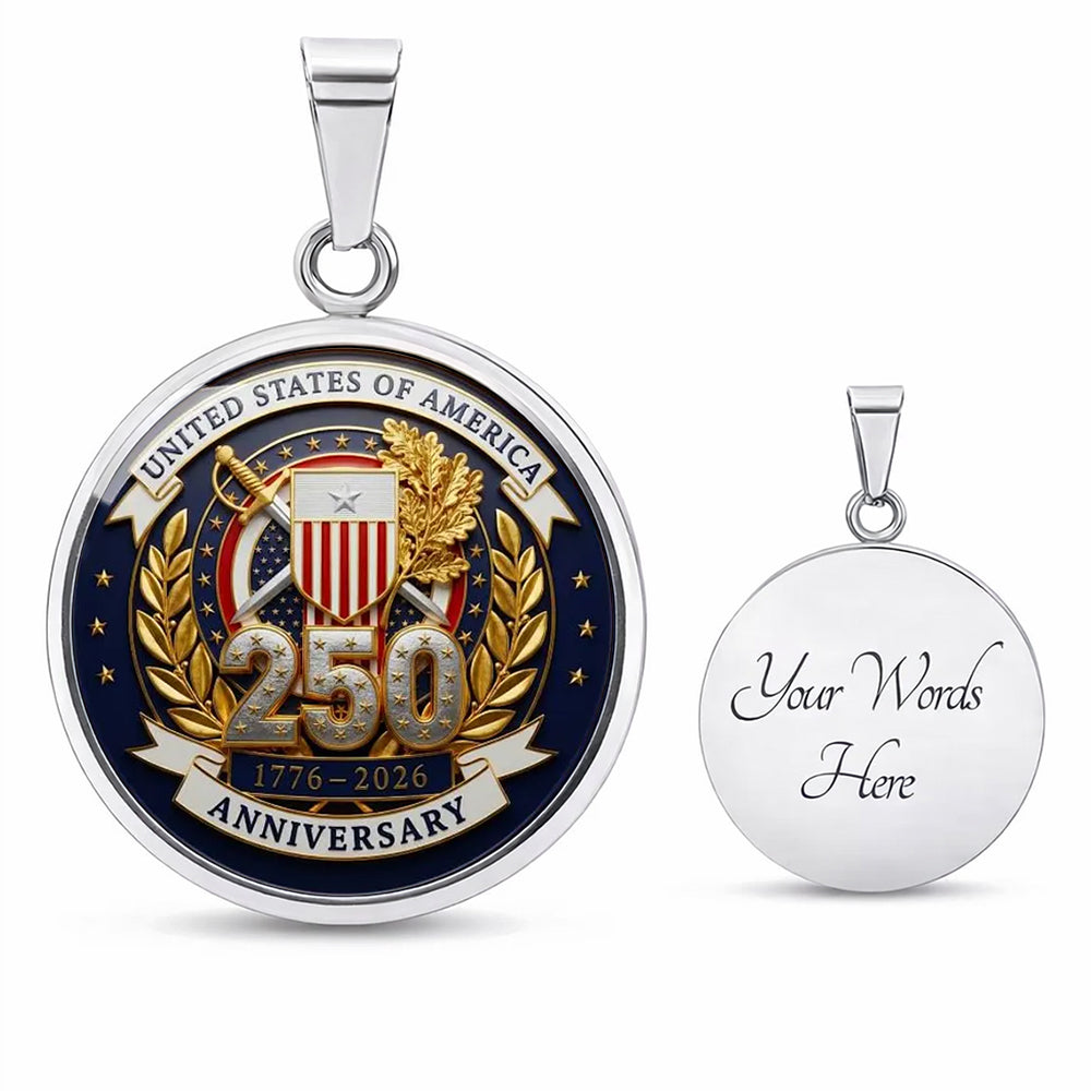 United State 250 Anniversary 1776 - 2026 Circle Necklace TH10 169455