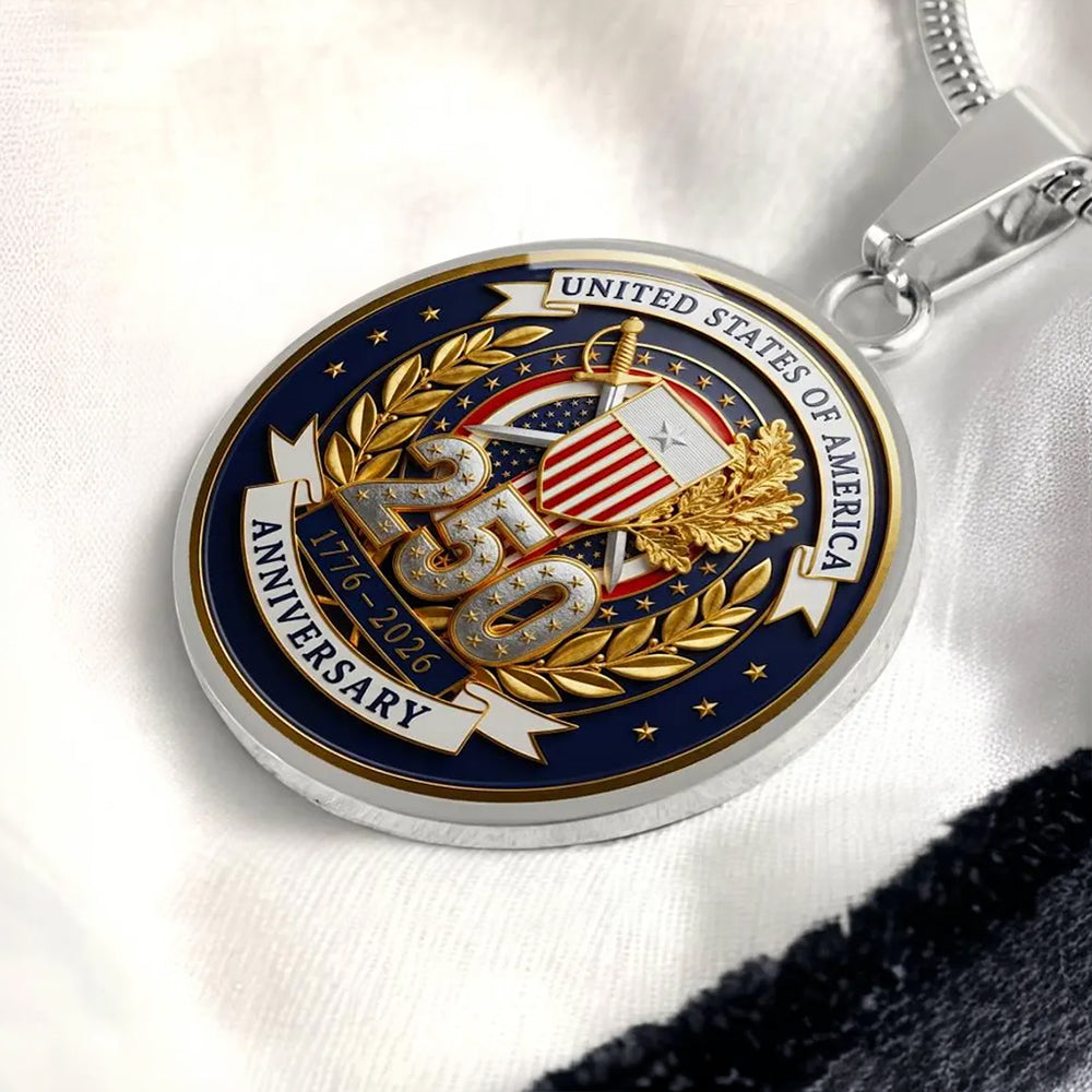 United State 250 Anniversary 1776 - 2026 Circle Necklace TH10 169455