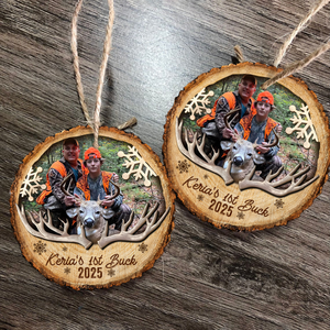 Custom Hunting Photo Wood Slice Christmas Ornament Christmas Tree Decoration TH10 896685