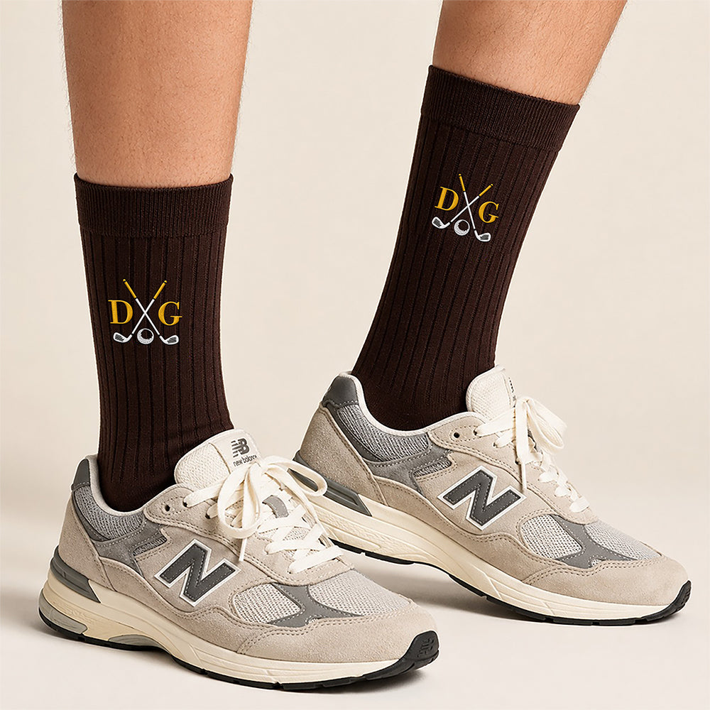 Personalized Monogram Embroidered Socks, Unique Golf Enthusiast Gift, Golfers and Coaches Gift HO82 903278