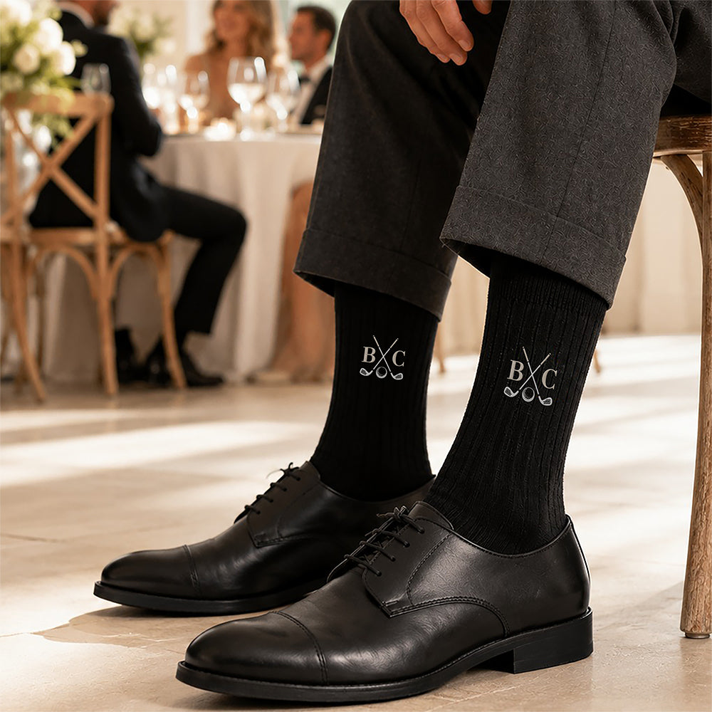 Personalized Monogram Embroidered Socks, Unique Golf Enthusiast Gift, Golfers and Coaches Gift HO82 903278
