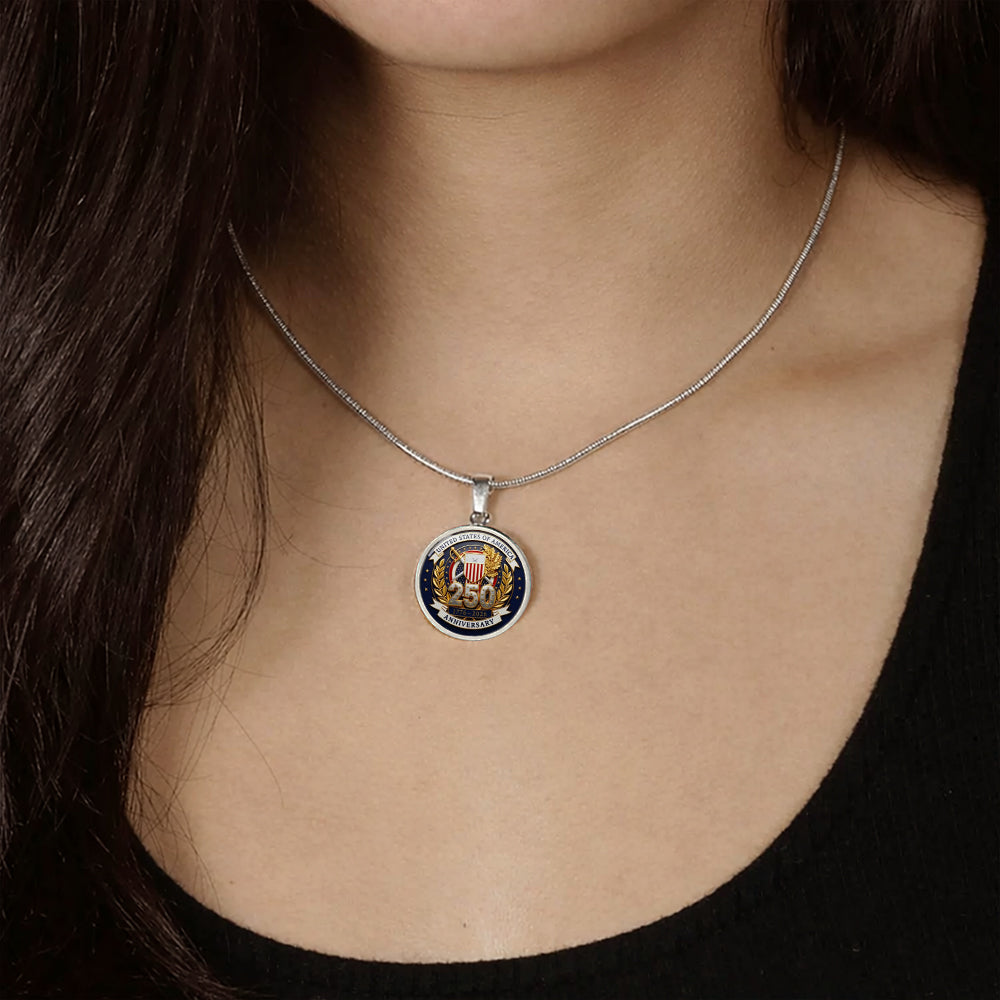 United State 250 Anniversary 1776 - 2026 Circle Necklace TH10 169455