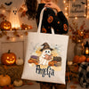 Custom Name Ghost Design Halloween Tote Bag – Personalized Spooky Trick or Treat Bag LM32 669621