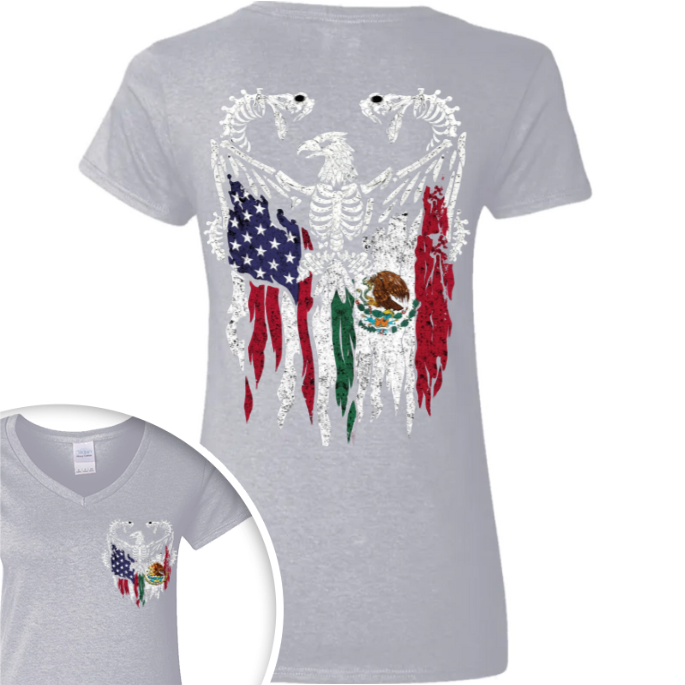 Mexico America Flag Back & Front Shirt HO82 N369 894968