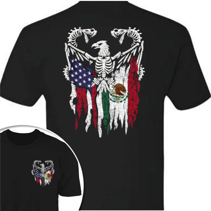 Mexico America Flag Back & Front Shirt HO82 N369 894968