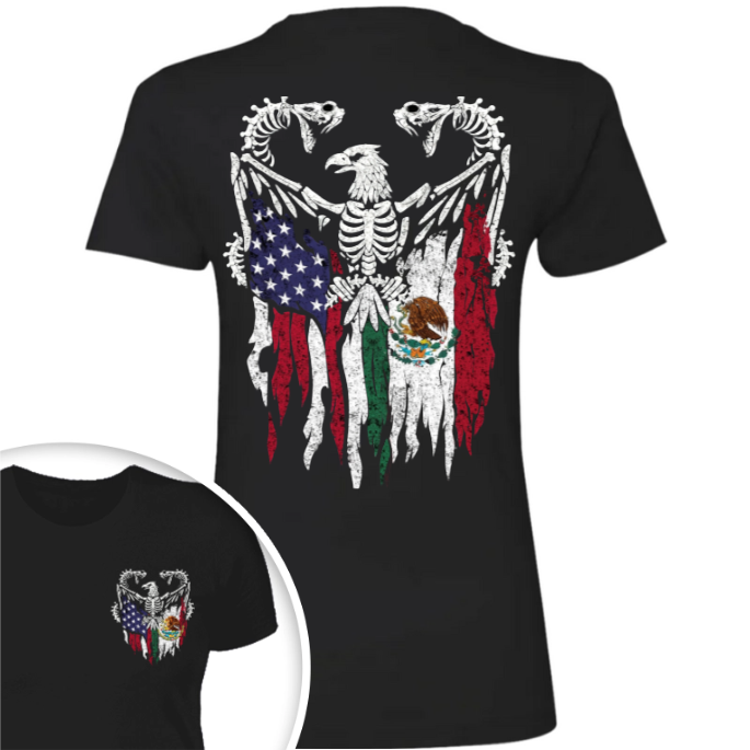 Mexico America Flag Back & Front Shirt HO82 N369 894968