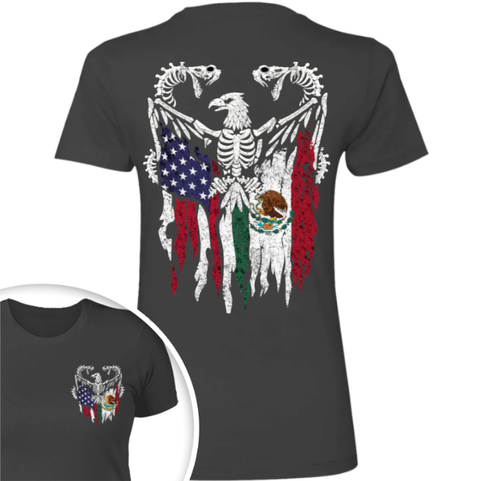 Mexico America Flag Back & Front Shirt HO82 N369 894968