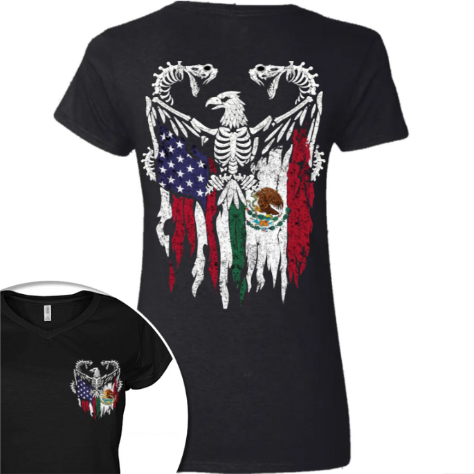 Mexico America Flag Back & Front Shirt HO82 N369 894968