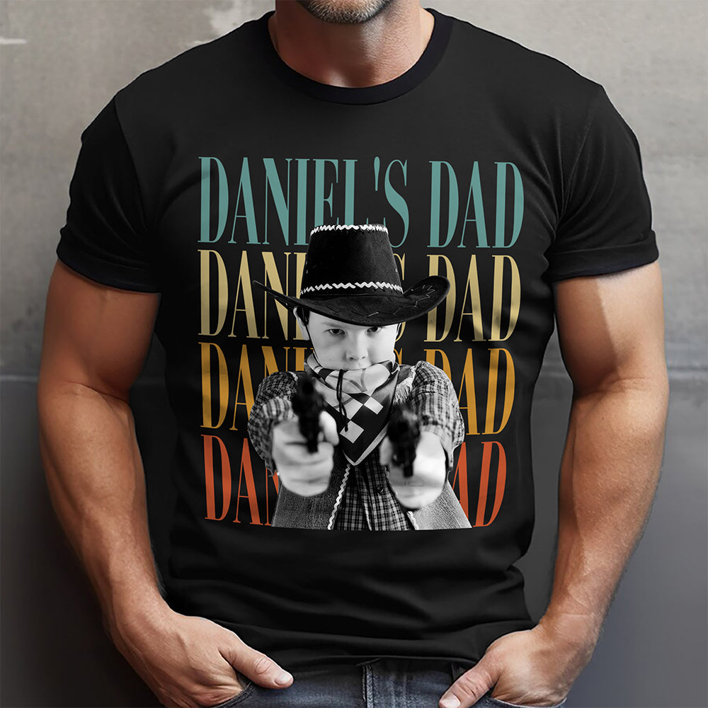 Personalized Vintage Photo Dad, Mom Family Dark Shirt HA75 921564