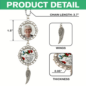 Custom Photo Memorial In Loving Memory Forever In My Heart Car Hanging Ornament With Charm HA75 891962