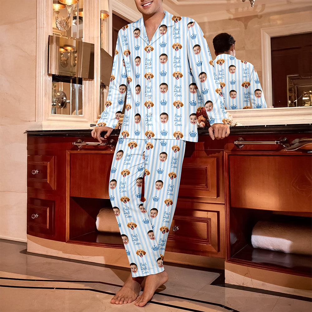 Personalized Pajamas with Kids Photo - Best Dad Mom Ever Pajamas CH07 911986