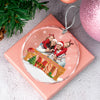 Custom Family Photo Our Christmas Tree Cake Personalized Glass Ornament CH07 899980