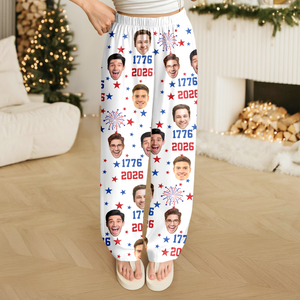 Custom Face Firework USA Red White Blue Matching Sweatpants LM32 895853