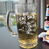 Best Dog Dad Cat Dad Ever Personalized Print Glass Beer Mug Father's Day Gift CH07 895556