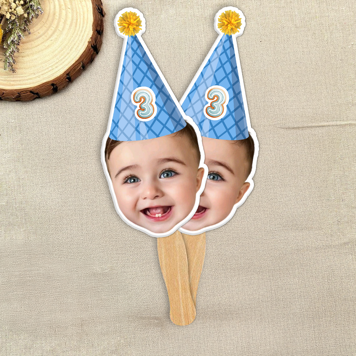 Custom Face Photo Fans Personalised Birthday Gift Party Decor HO82 893584
