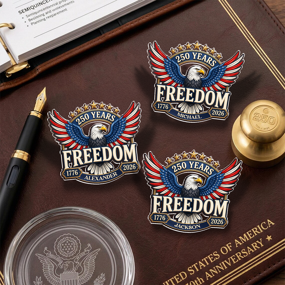 Personalized 250 Years of Freedom America 1776–2026 Acrylic Pin HA75 920950